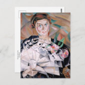 Spelen met een fan - Alice Bailly Briefkaart (Voorkant / Achterkant)