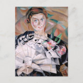 Spelen met een fan - Alice Bailly Briefkaart (Voorkant)