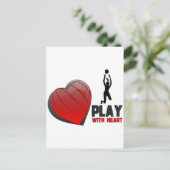 SPELEN MET HEART VOLLEYBALL BRIEFKAART (Staand voorkant)