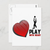 SPELEN MET HEART VOLLEYBALL BRIEFKAART (Voorkant / Achterkant)