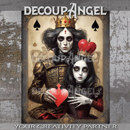 Spelen met Hearts Decoupage Tissuepapier