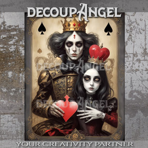 Spelen met Hearts Decoupage Tissuepapier