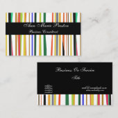 Spelen met kleuren! Consultant Stripe Patroon Visitekaartje (Voorkant / Achterkant)