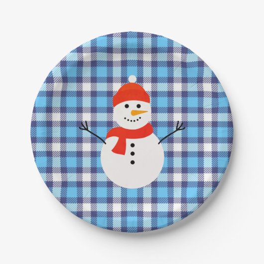 Spelen met Snowman Papieren Bordje (Voorkant)