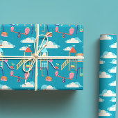 Spelen met voedsel Schattigee Cartoons Bright Colo Inpakpapier Vel