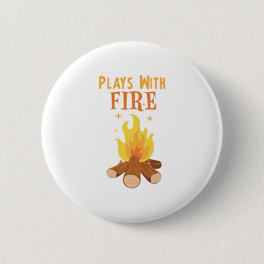 Spelen met vuur ronde button 5,7 cm (Voorkant)