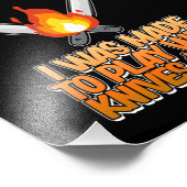 Spelen met vuurkoken voor kankers Cook Chef Kitche Foto Afdruk (Hoek)