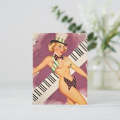 SPELEN OP GIRL-BRIEFKAART BRIEFKAART (Staand voorkant)