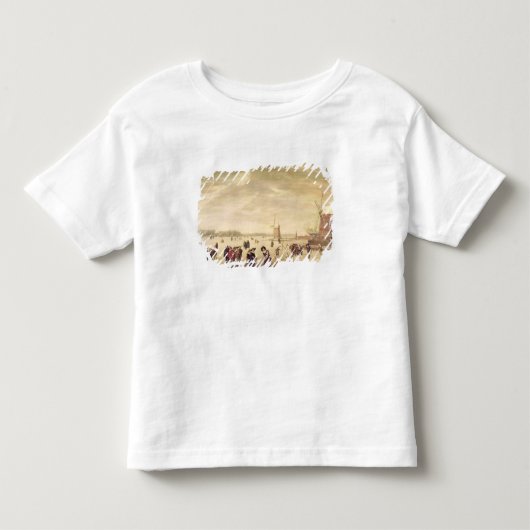 Spelen op het ijs kinder shirts (Voorkant)