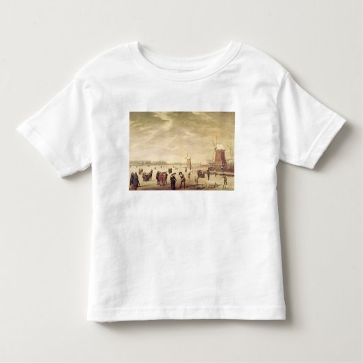 Spelen op het ijs kinder shirts (Voorkant)