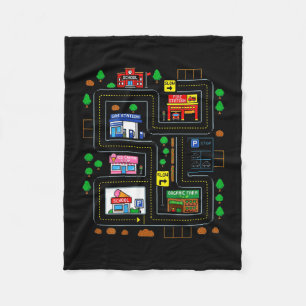 Spelen op vaders rug stadsplattegrond race track m fleece deken