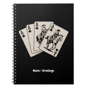 Spelen Poker-Kaart Westerne Country Girl Trendy Notitieboek
