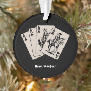 Spelen Poker-Kaart Westerne Country Girl Trendy Ornament