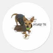 Spelen?! Ronde Sticker (Voorkant)