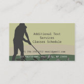 Spelen spelen die de Golfbal groene moderne Visitekaartje (Achterkant)