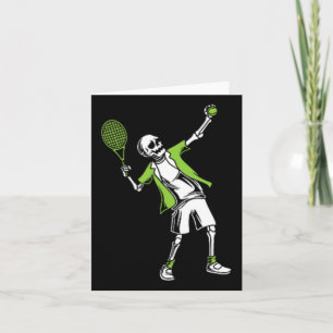Spelen Tennis Halloween Kostuum Funny Skull Skele Kaart