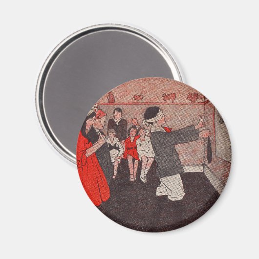 Spelen van de  partij - Pin the Tail on the Donkey Magneet (Voorkant / Achterkant)