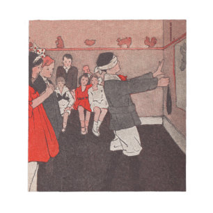 Spelen van de  partij - Pin the Tail on the Donkey Notitieblok