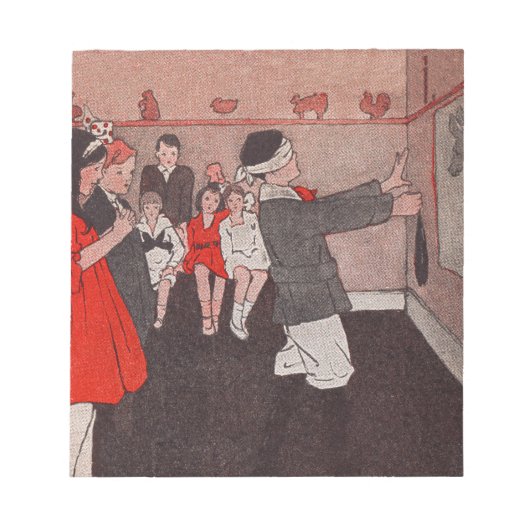 Spelen van de partij - Pin the Tail on the Donkey Notitieblok (Voorkant)