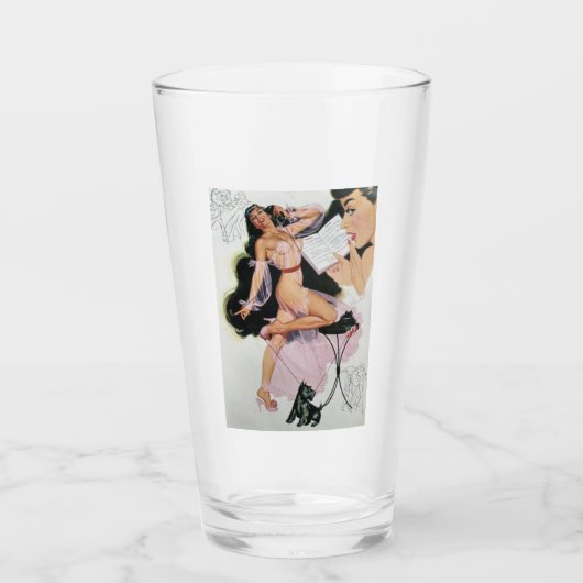 SPELEN VAN GIRL PINT GLASS GLAS (Voorkant)