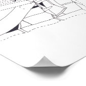 Spelen van het gebouw 3 het Stapelen letters Teken Poster (Hoek)