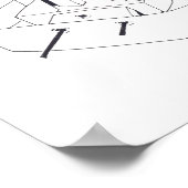 Spelen van het gebouw de Monogram van de LAG Teken Poster (Hoek)