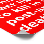 Spelen van Hunger Funny Poster Sign (Hoek)