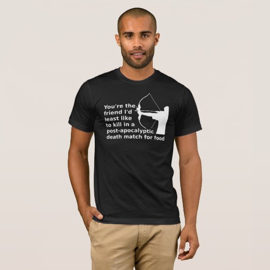 Spelen van Hunger Funny T-Shirt (Voorkant volledig)