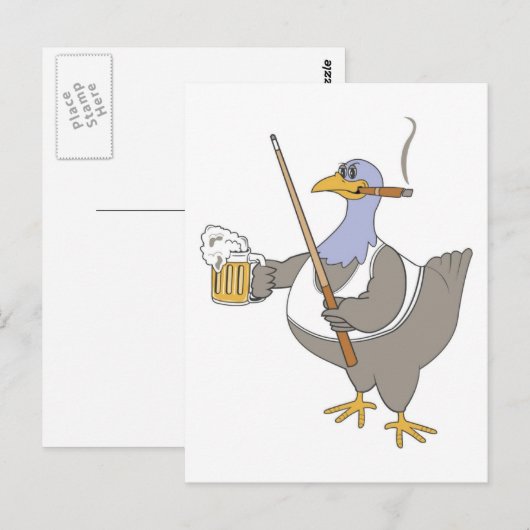 Spelen van poolhaai briefkaart (Voorkant / Achterkant)