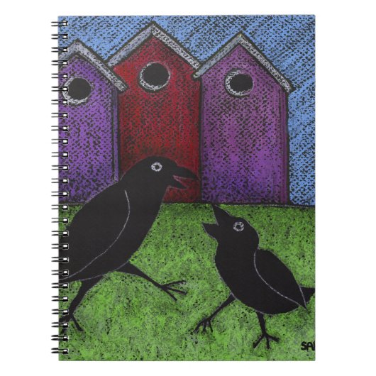 Spelen van zwarte vogels notitieboek (Voorkant)