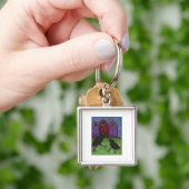Spelen van zwarte vogels sleutelhanger (Hand)
