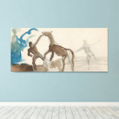 Spelen voor kinderen canvas afdruk (Insitu (Houten vloer))