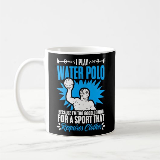 Spelen Water Polo Speler Team Sport Waterpolo Koffiemok (Links)