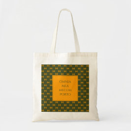 Spelend groen geel vispatroon Latijns Gezegde Tote Bag