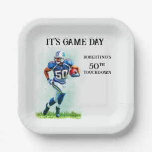 Spelendag American Football 50ste verjaardag Papieren Bordje