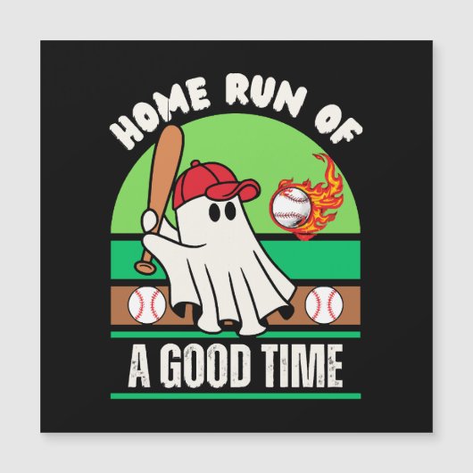 Spelende Geest Halloween Baseball (Voorkant)