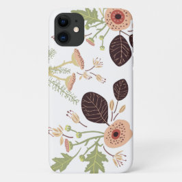 Spelende groene, gespoelde bloemen bladeren Case-Mate iPhone case