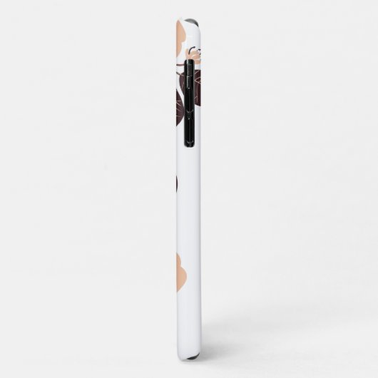 Spelende groene, gespoelde bloemen bladeren Case-Mate iPhone case (Achterkant/links)