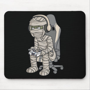 Spelende halloween Mummy Gamer Scary Boys Kinder Muismat