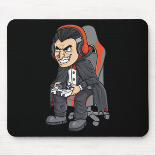 Spelende halloween Vampire Scary Gamer Boys Kinder Muismat