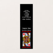  spelende Kaart Queen Red Hearts Black Visitekaartje (Buitenkant ongevouwen)