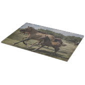 Spelende Paarden Rennen Scene Snijplank (Hoek)