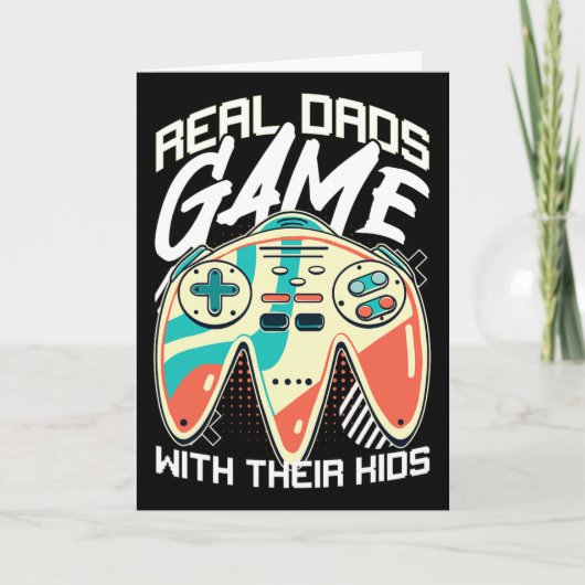 Spelende Vaders Dag Gamer Dad Videogame Vader Ste Kaart (Voorkant)