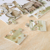 Spelende Waterverf Bosdieren Legpuzzel (Zijkant)