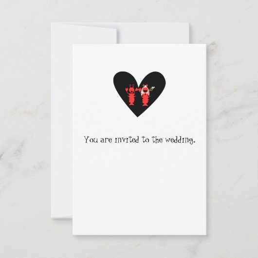 Spelenderwijs leuk kreeft Huwelijk Kaart (Voorkant)