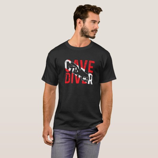 Speleologie-cav van de spelunking Cave Diving T-shirt (Voorkant volledig)