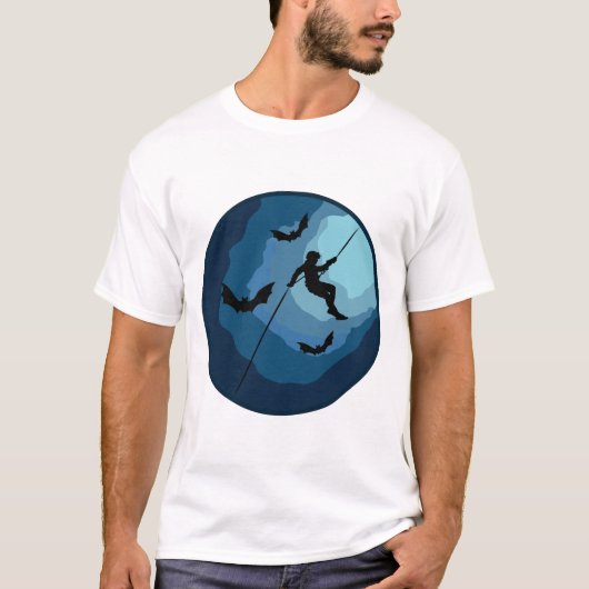 Speleologie in Cave Spelunking T-shirt (Voorkant)