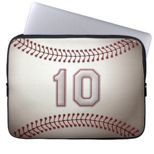 Speler 10 - Koel Baseball Stitches Laptop Sleeve