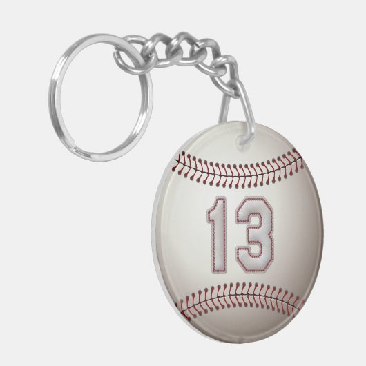 Speler 13 - Koel Baseball Stitches Sleutelhanger (Voorkant Links)