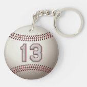 Speler 13 - Koel Baseball Stitches Sleutelhanger (Achterkant)